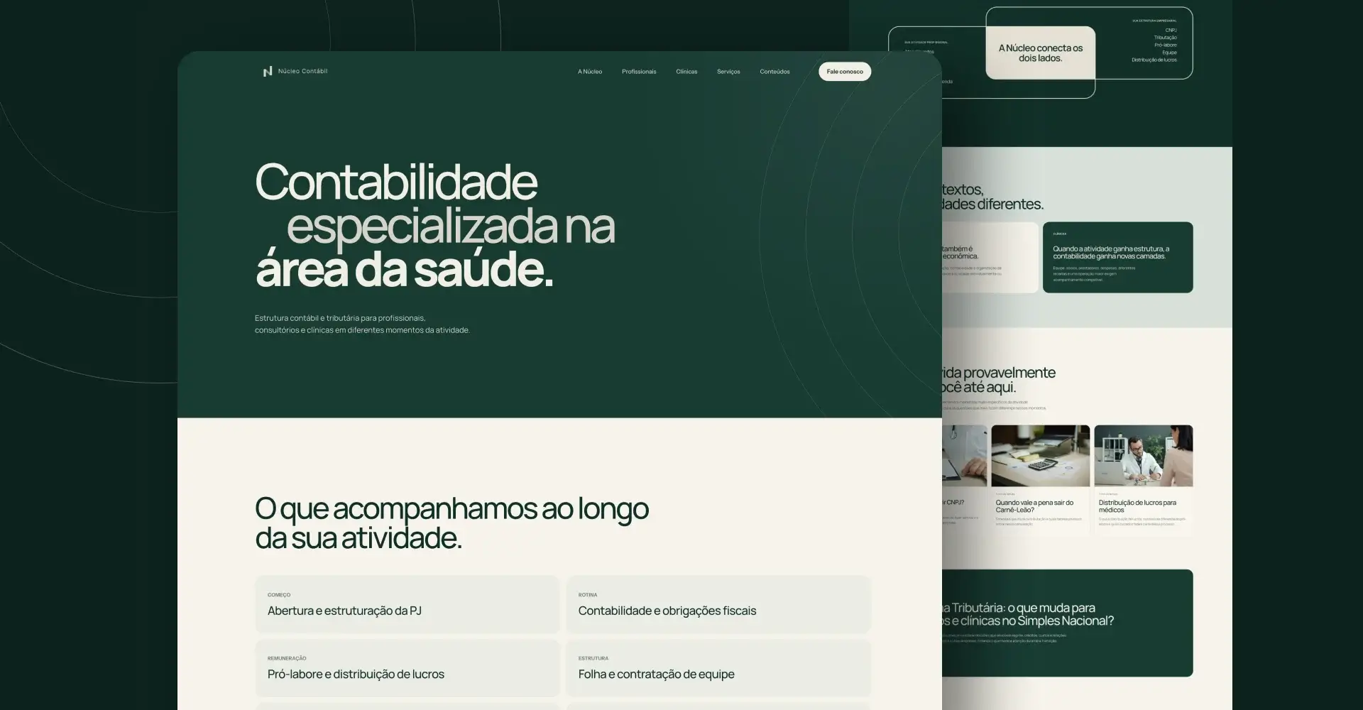 Projeto de website para contabilidade médica